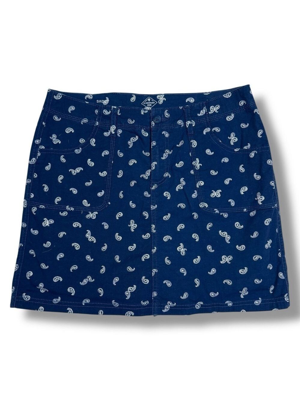 St. John’s Bay Women’s Skort Navy Paisley Size 10